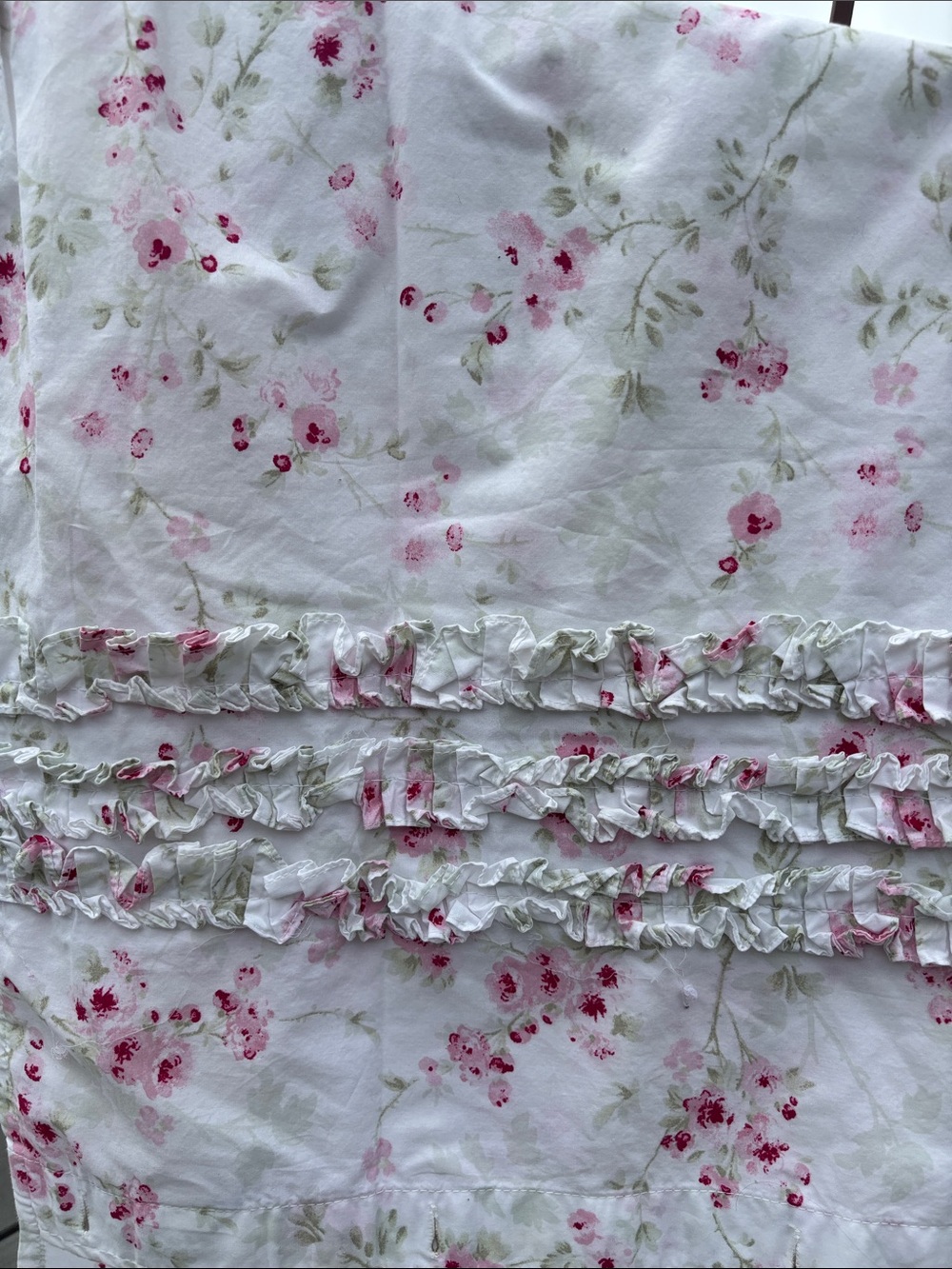 Simply Shabby Chic 100% cotton floral cottagecore pink roses Shower Curtain